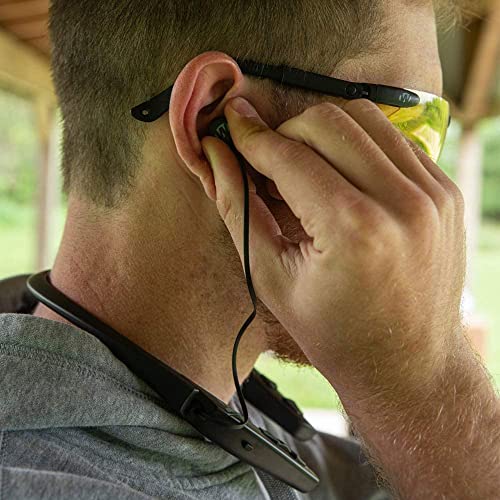 Walker's سماعة واكرز جيم إير بتصميم خلف الرقبة مع تعزيز السمع بتقنية البلوتوث، أسود - Image 3