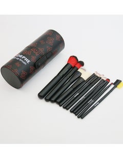 Morphe مجموعة فرش مكياج احترافية مكونة من 12 قطعة مع حامل أكواب باللون الأسود  - Image 2