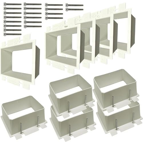 iMBAPrice IMBA-BE2-5 (UL Listed) 2-Gang Non-Metallic Electrical Power Outlet Box Extender for Power Switch Receptacles Accessories. 5-Pack - Image 1