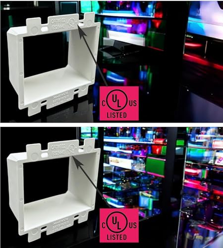 iMBAPrice IMBA-BE2-5 (UL Listed) 2-Gang Non-Metallic Electrical Power Outlet Box Extender for Power Switch Receptacles Accessories. 5-Pack - Image 4