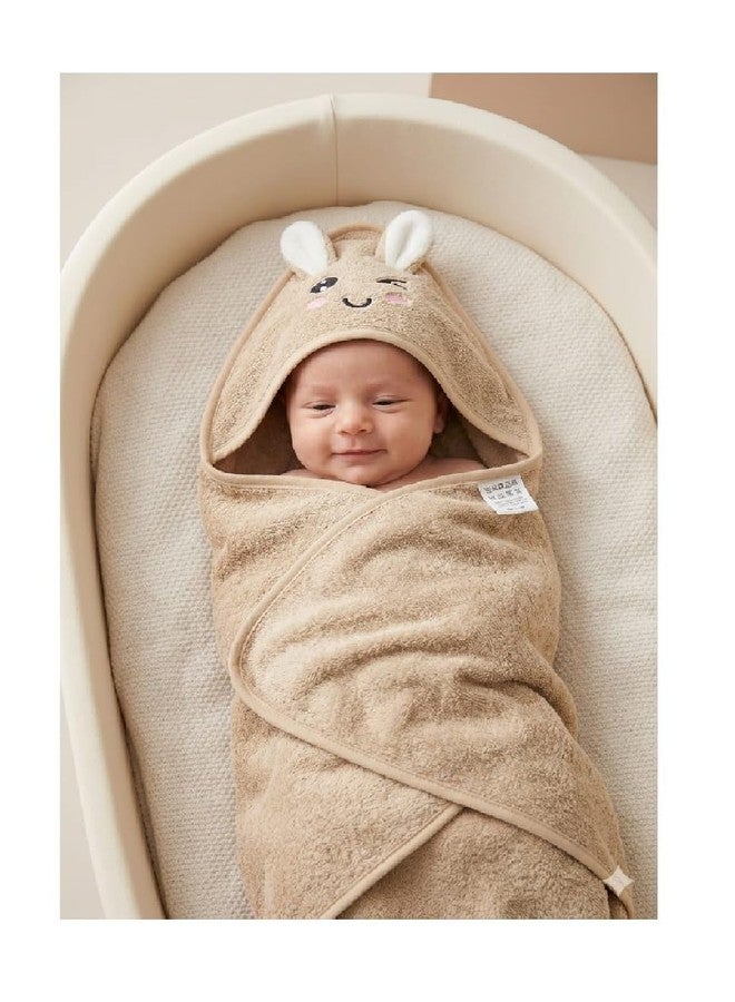 COTSON ;lasting wear in every pair Ultra Soft Baby Bath Towel with Hood, Absorbent Microfiber Towel for Infants & Toddlers (70x70 cm) (Brown) - Image 2