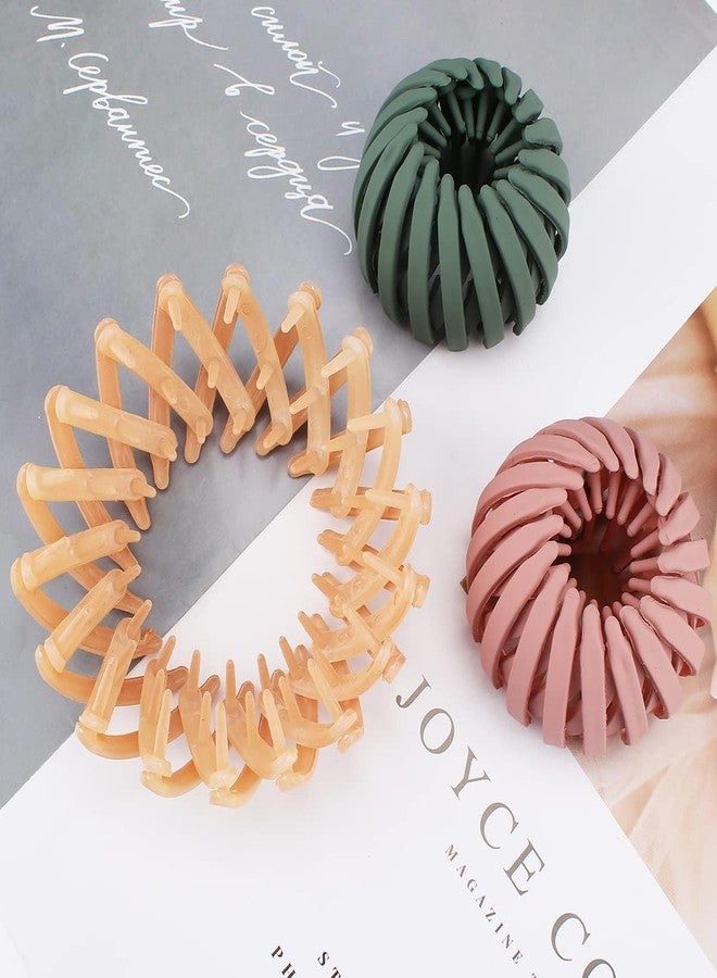 VATTU 3 Pcs Birds Nest Hair Clips, Fashion Hair Clips, Bun Maker Circle Hair Clip, Expandable Ponytail Holder Clips, Hair Clamps Hair Bun Accessories for Women Girls - Image 3