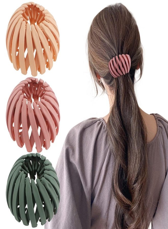 VATTU 3 Pcs Birds Nest Hair Clips, Fashion Hair Clips, Bun Maker Circle Hair Clip, Expandable Ponytail Holder Clips, Hair Clamps Hair Bun Accessories for Women Girls - Image 1