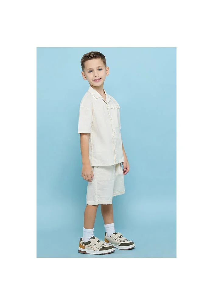 R&b Textured Shirt and Shorts Set