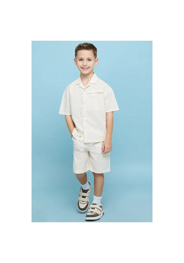R&b Textured Shirt and Shorts Set