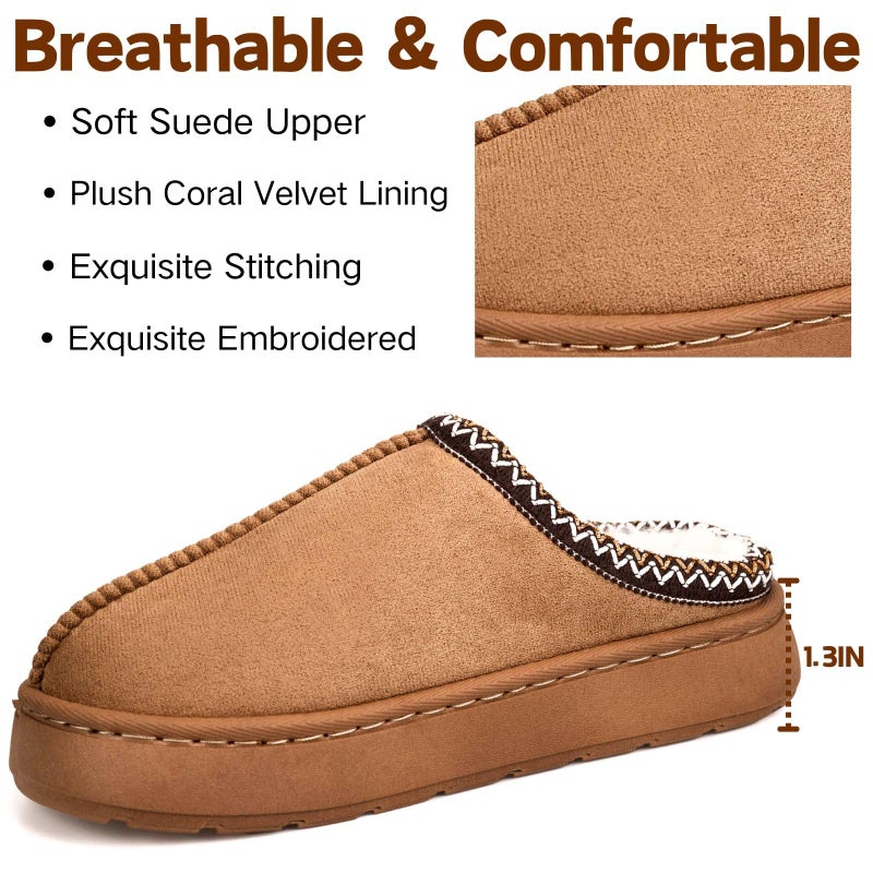 BERANMEY Fuzzy Memory Foam Slippers for Women Men Cozy Platform House Shoes with Anti-Slip Sole Warm Plush Lined Non-Slip Indoor Outdoor Short Ankle Slippers - Image 4