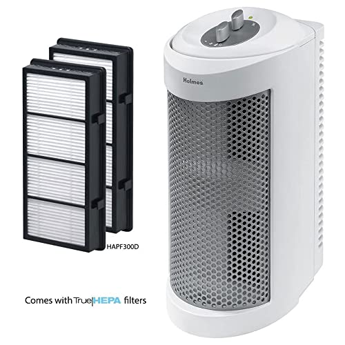 Holmes True HEPA Allergen Remover Mini Tower Air Purifier with Optional Ionizer | Small Space Air Purifier, White (HAP706-NU-1) - Image 4