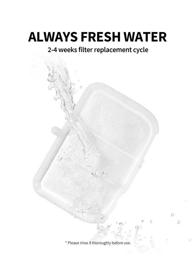 PETKIT Filter Unit Rect For Eversweet Max Cordless Water Fountain, Replacement For 105 Fl Oz/3L Automatic Cat Fountain, 5 Pack - Image 4