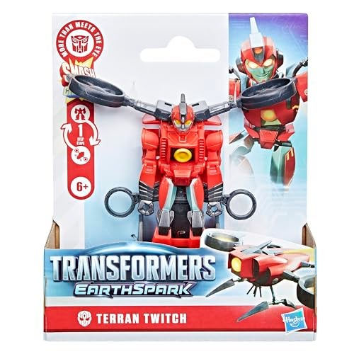 Transformers EarthSpark 1Step Smash Changers Terran Twitch 4Inch Action Figure Robot Toys for Boys and Girls 6 and Up - Image 5