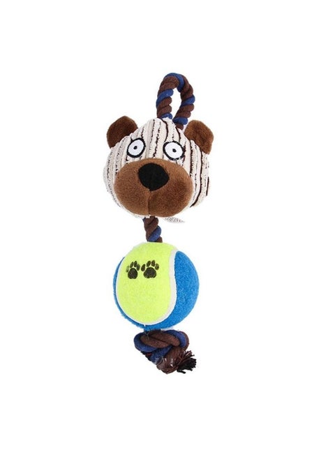 Emliy Pets Dog Toys, Squeaky Interactive Dog Toy, Durable Corn Plush Pet Toys with Crinkle Paper, Great for Puppies Small Medium Large Dogs, Dizzy Puppy (Blue)