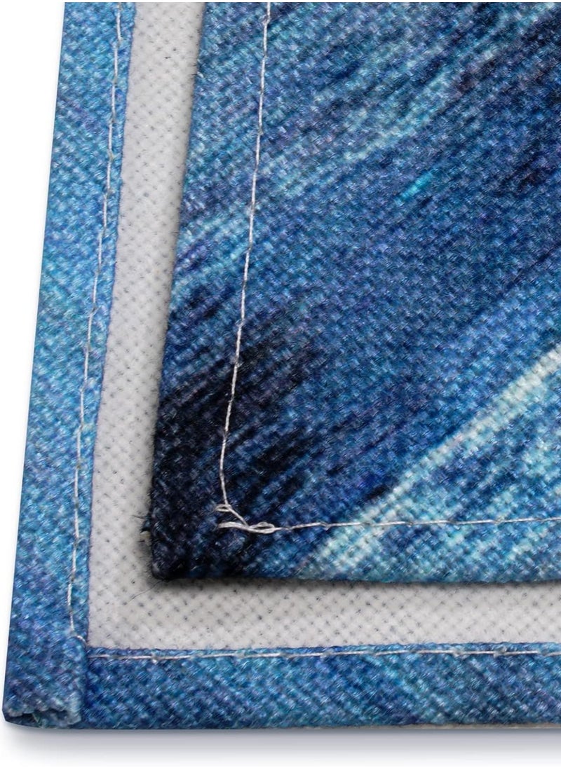 Generic Blue Grey Linen Table Runner Table Dresser Scarves for Kitchen Dining Table Holiday Party Decor (13"x 71")  - Image 5