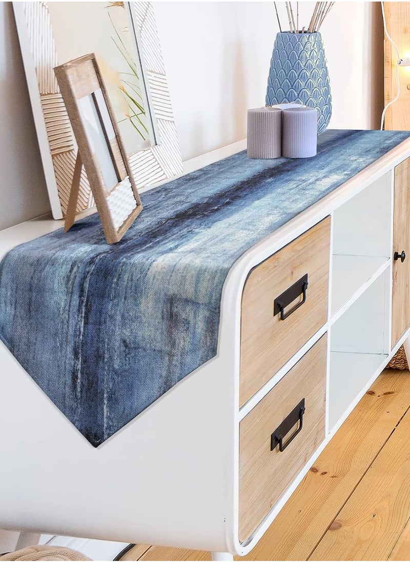 Generic Blue Grey Linen Table Runner Table Dresser Scarves for Kitchen Dining Table Holiday Party Decor (13"x 71")  - Image 4