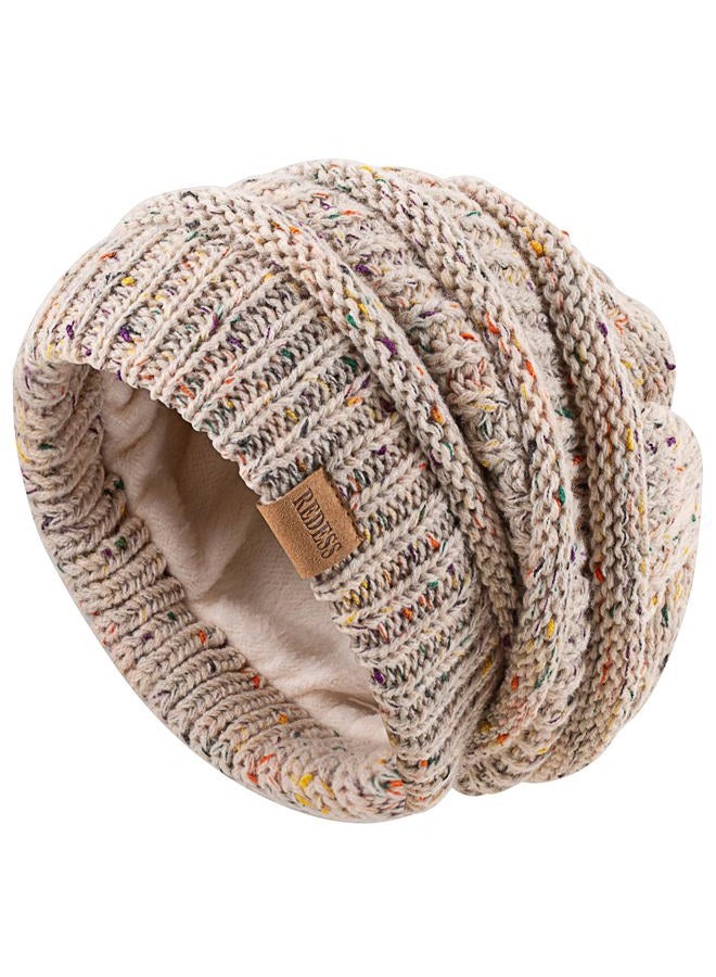 REDESS Slouchy Beanie Hat for Men and Women Winter Warm Chunky Soft Oversized Cable Knit Cap - Image 3