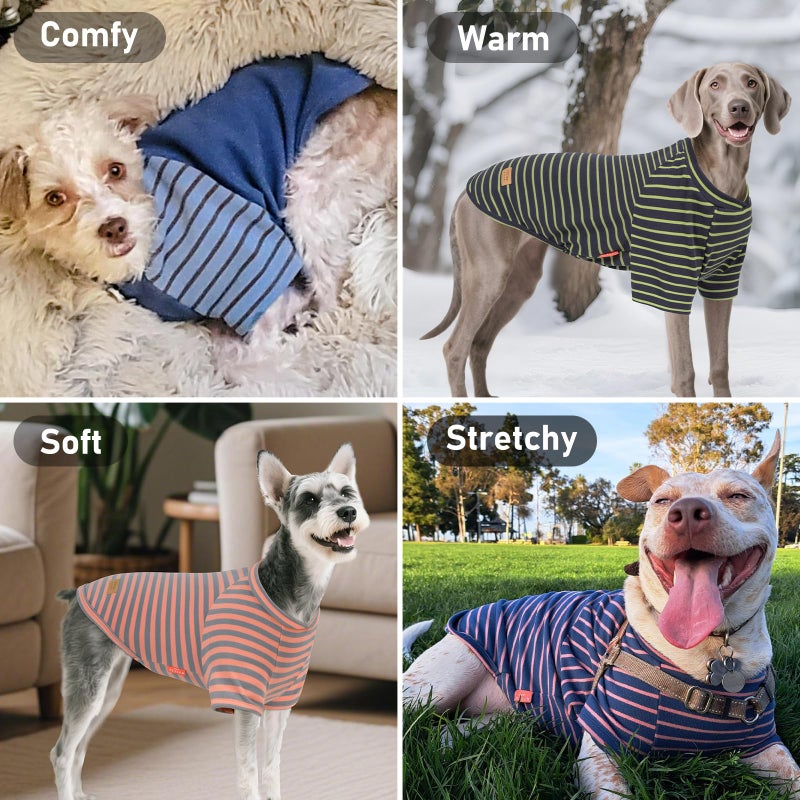 KYEESE 3Pack Dog Sweater, Soft Puppy Sweatshirt Stretchy Pullover Dog Sweater for Small Dogs Girl Boy, Lightweight Fleece Cat Shirt Pet Clothes with Sleeves, M - Image 3