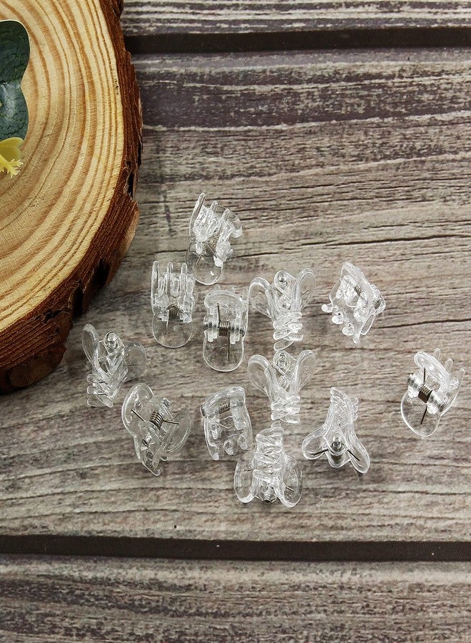 BokWin 24 Pcs Mini Claw Hair Clips,10mm/0.39 Inch Plastic Hair Claw Clips,Clear Hair Clamp for Girls Women and Kids - Image 5