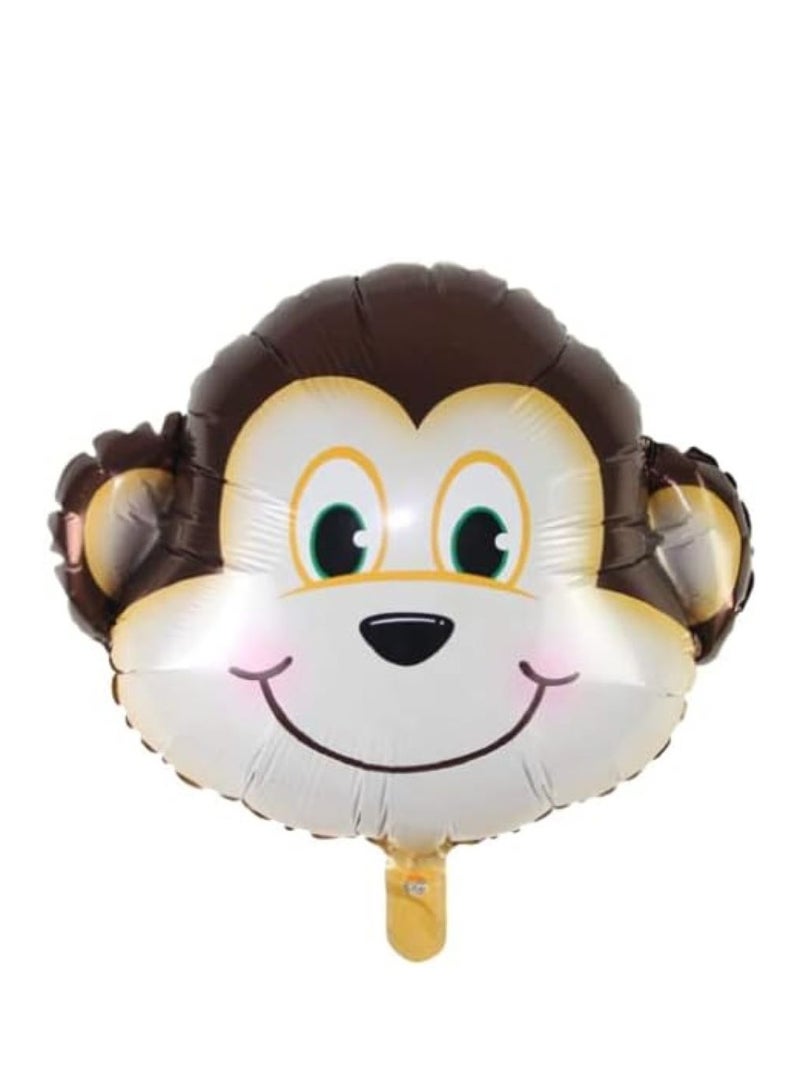 بالونات HK Balloons Jungle Animal Forest ديكورات حفلات أعياد الميلاد للأولاد - 104 قطعة كومبو - رقائق على شكل وجه حيوان الرايات، بالونات مطاطية من الكروم - زينة عيد ميلاد بموضوع الغابة - Image 5