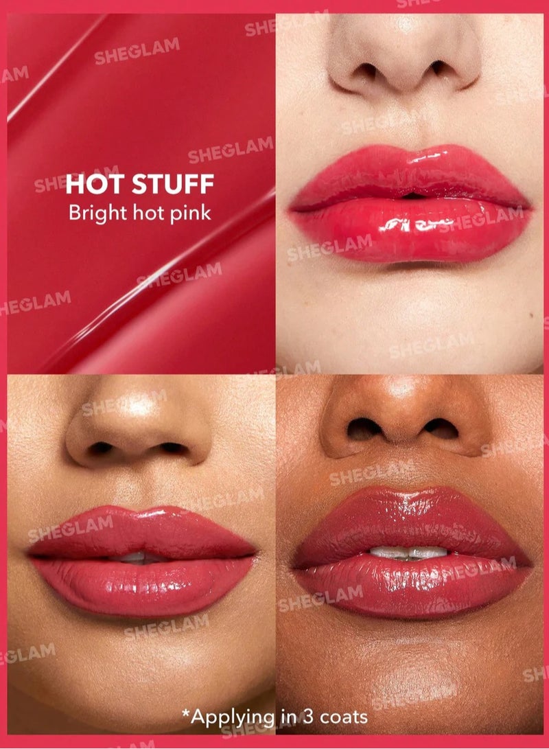 SHEGLAM Pout-Perfect Shine Lip Plumper Hot Stuff - Image 3