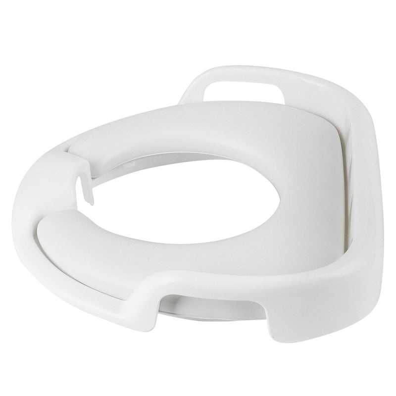 Potty Training Seat for Boys and Girls Soft Children Toilet Seat with NonSlip Handle(White ) - Image 2