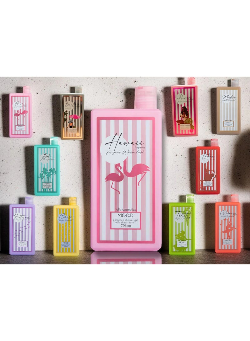 موود مود جل استحمام  هاواي 750 جرام + لوفه متعددة الالوان - Image 5