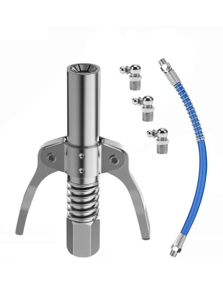 Digital Craft - Digital Craft Grease Gun Coupler 10000 PSI LeakFree Grease Nozzle Two Press Quick Release Grease Oil Pump Tip Easy To Push Lubrication Tool - Image 1