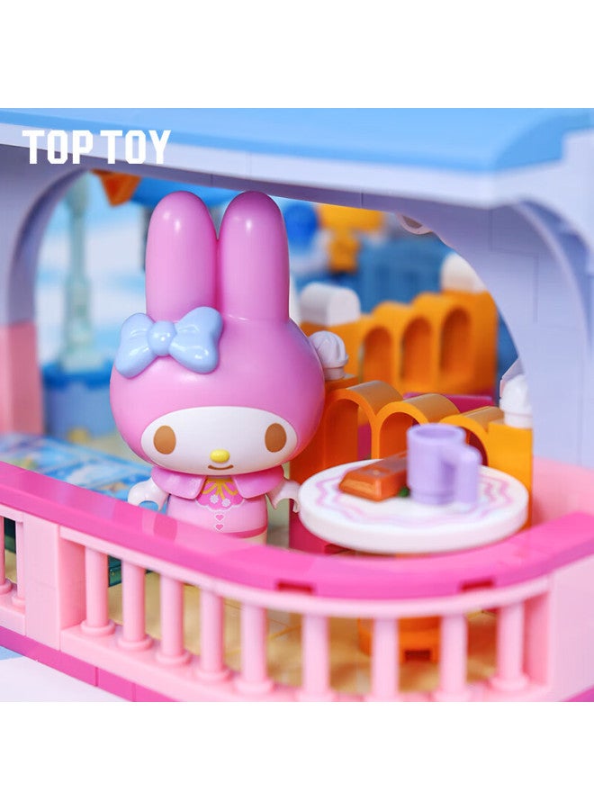 Top Toy Sanrio Family College Series Assembly Building Blocks Melody Big Ear Dog Children's Toy Girls Birthday Gift - Image 5