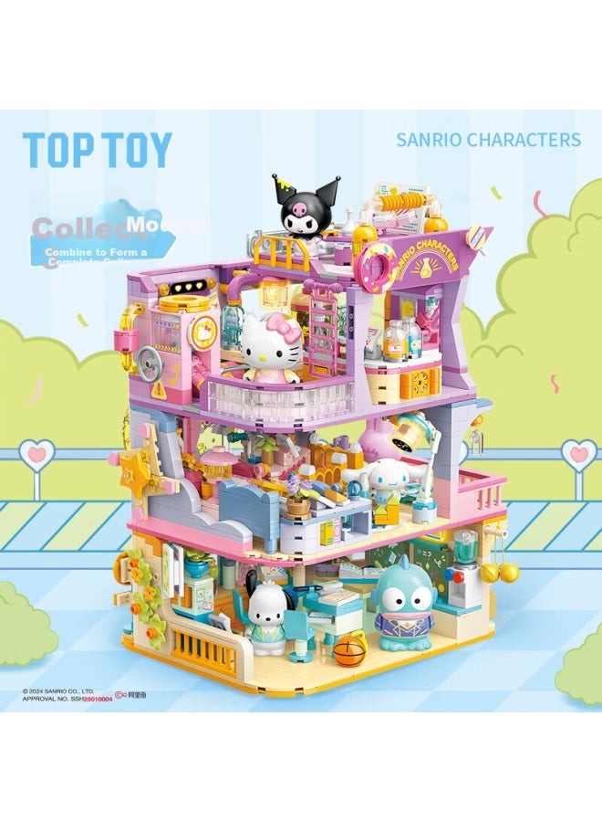 Top Toy Sanrio Family College Series Assembly Building Blocks Melody Big Ear Dog Children's Toy Girls Birthday Gift - Image 1