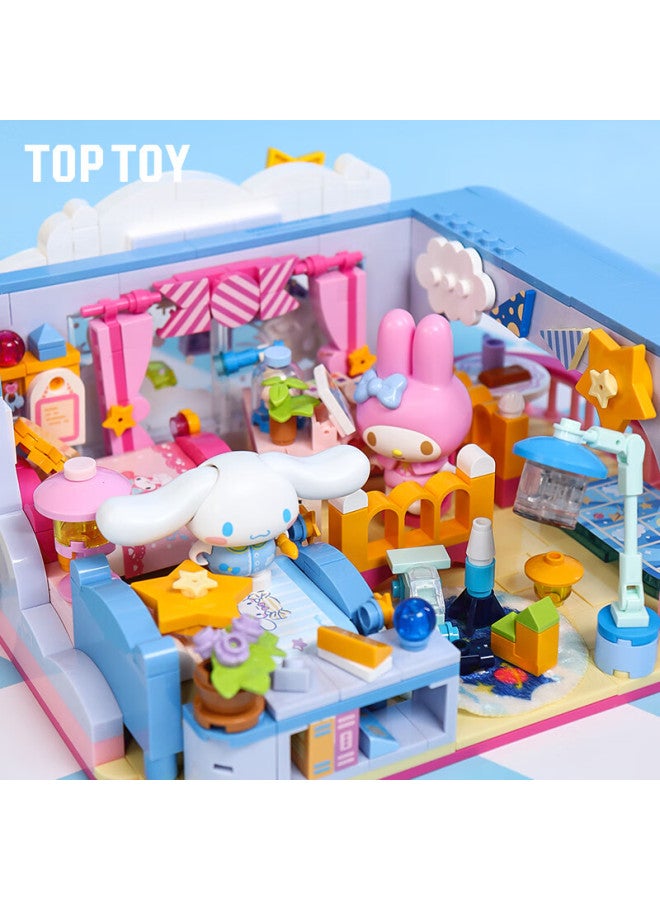 Top Toy Sanrio Family College Series Assembly Building Blocks Melody Big Ear Dog Children's Toy Girls Birthday Gift - Image 3