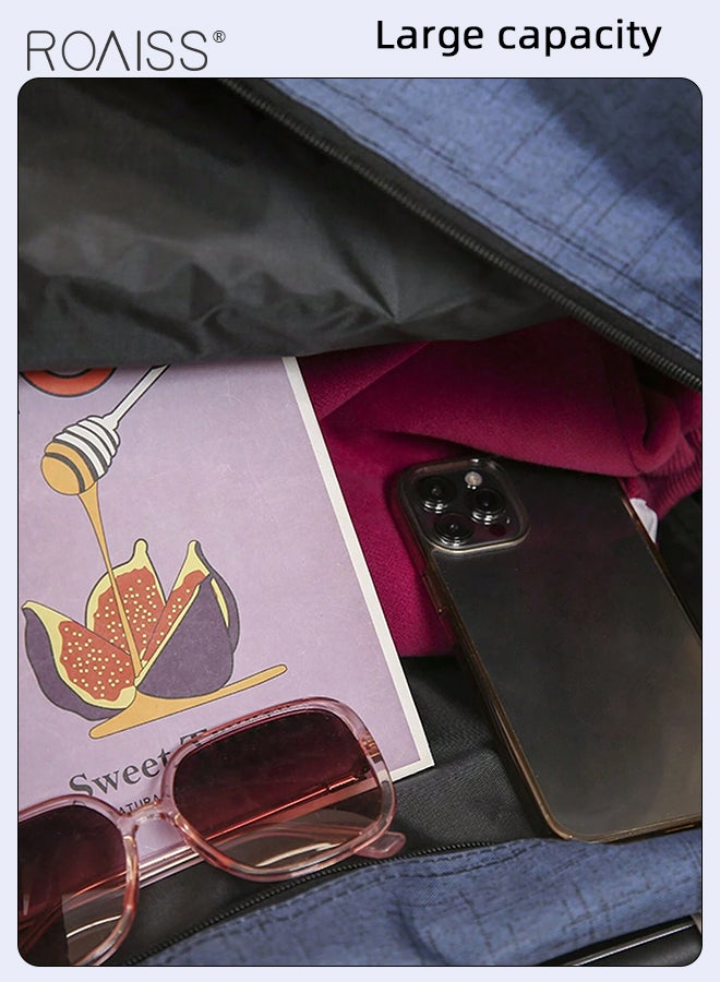 roaiss Unisex 2 Pack Trolley Bag Set Premium Large Capacity Foldable Multifunctional Travel Bag Multi Compartment Design Waterproof Luggage Bag with Smooth Zipper and Universal Wheel - Image 5