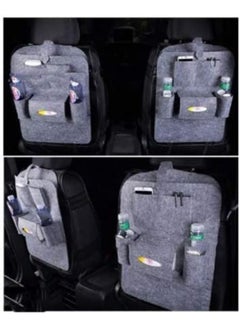 sulfar Sulfar Gray Color Auto Car Seat Back Multi-Pocket Hanging Storage Bag Organizer Holder Accessory  - Image 3