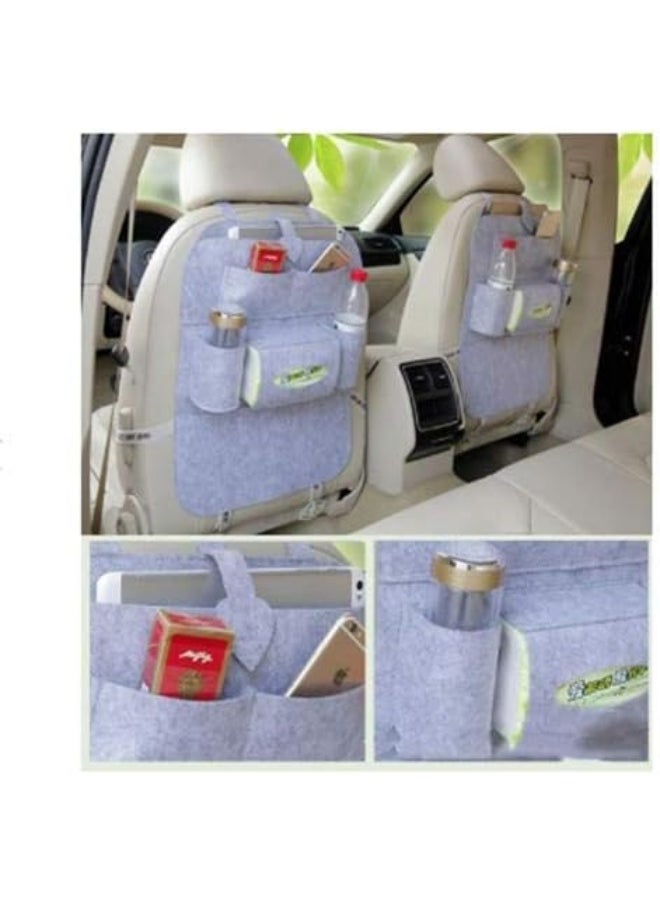 sulfar Sulfar Gray Color Auto Car Seat Back Multi-Pocket Hanging Storage Bag Organizer Holder Accessory  - Image 2
