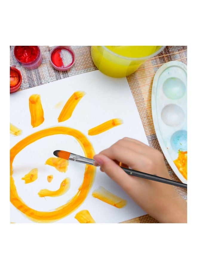 NIBEMINENT 9-Piece Artist Professional Paint Brushes Black/Silver - Image 3