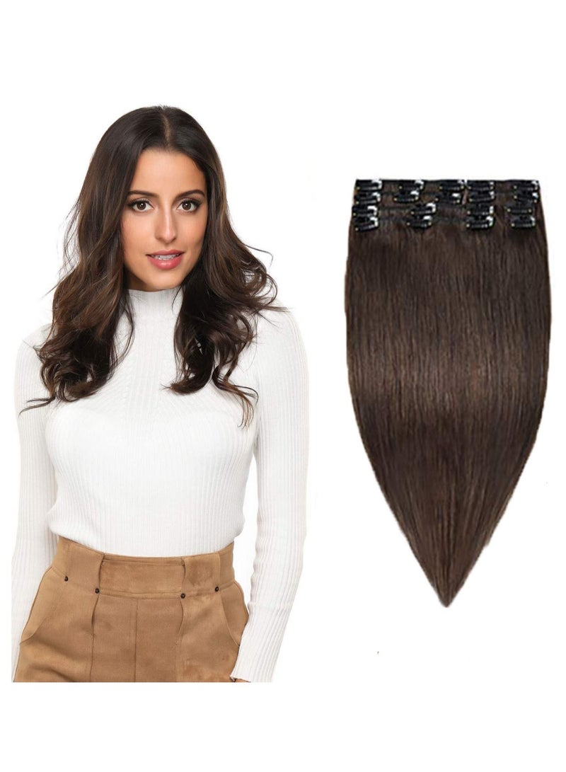 إستيل وصلات شعر ريمي مشابك شعر بشري بني متوسط - Image 1