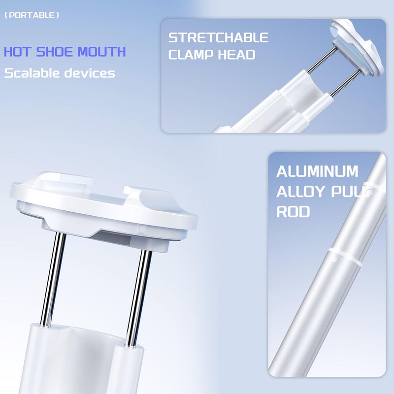 Pikkme Self Expanding and Storing Legs 180 CM Selfie Stick | 360° Rotation Shooting | 10 Mtr Range Wireless Magnetic Removal Remote Control | Aluminum Alloy Legs | Chargable Battery | Cold Shoe Mount - Image 3