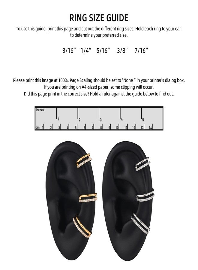 Humorrap Helix Piercing Jewelry Hoop 16G 8mm, ASTM F136 Titanium Cartilage Earring Hoop for Conch Labret, Body Implant Grade Nose Rings - Image 2