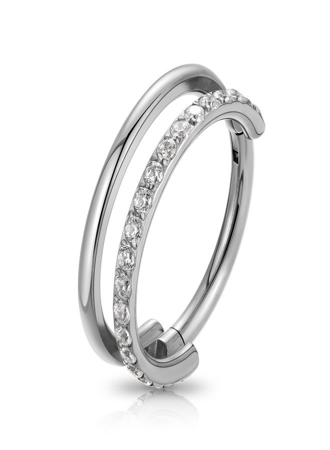 Humorrap Helix Piercing Jewelry Hoop 16G 8mm, ASTM F136 Titanium Cartilage Earring Hoop for Conch Labret, Body Implant Grade Nose Rings - Image 1