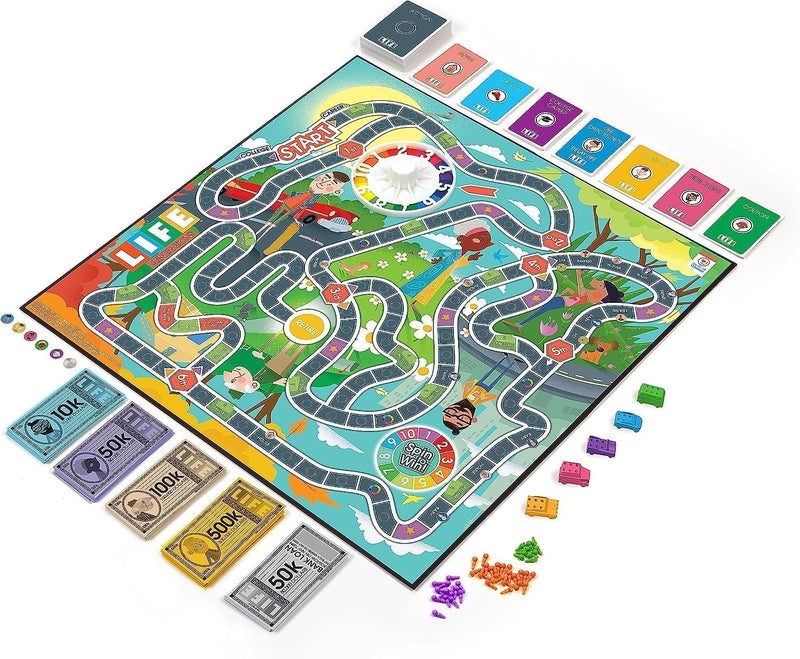 Joy for All The Game of Life Generations - Board Games for Seniors - New Generational Spaces - Big Easy to Read Action Cards for Older Adults with Low Vision - Memory Game Log - Activity for Elderly - Image 2