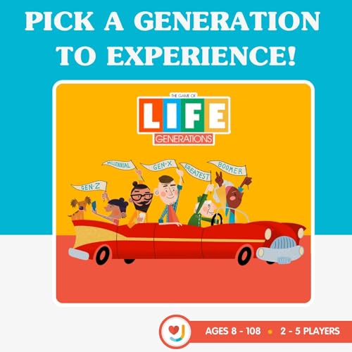 Joy for All The Game of Life Generations - Board Games for Seniors - New Generational Spaces - Big Easy to Read Action Cards for Older Adults with Low Vision - Memory Game Log - Activity for Elderly - Image 3