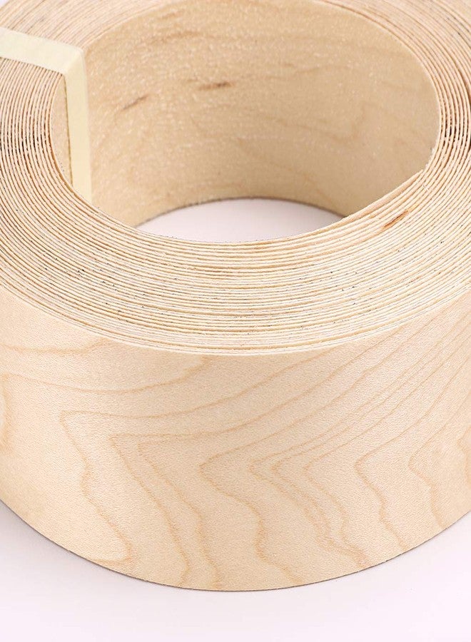 Skelang Maple 2" x 50' Roll Wood Veneer Edge Banding Preglued Iron-On with Hot Melt Adhesive Edgebanding Flexible Wood Tape - Image 2