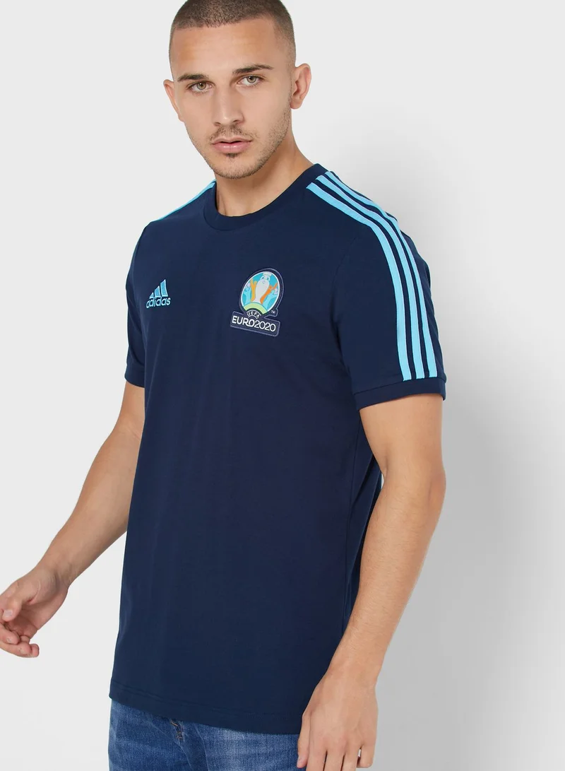 Adidas Emblem 3 Stripe T-Shirt
