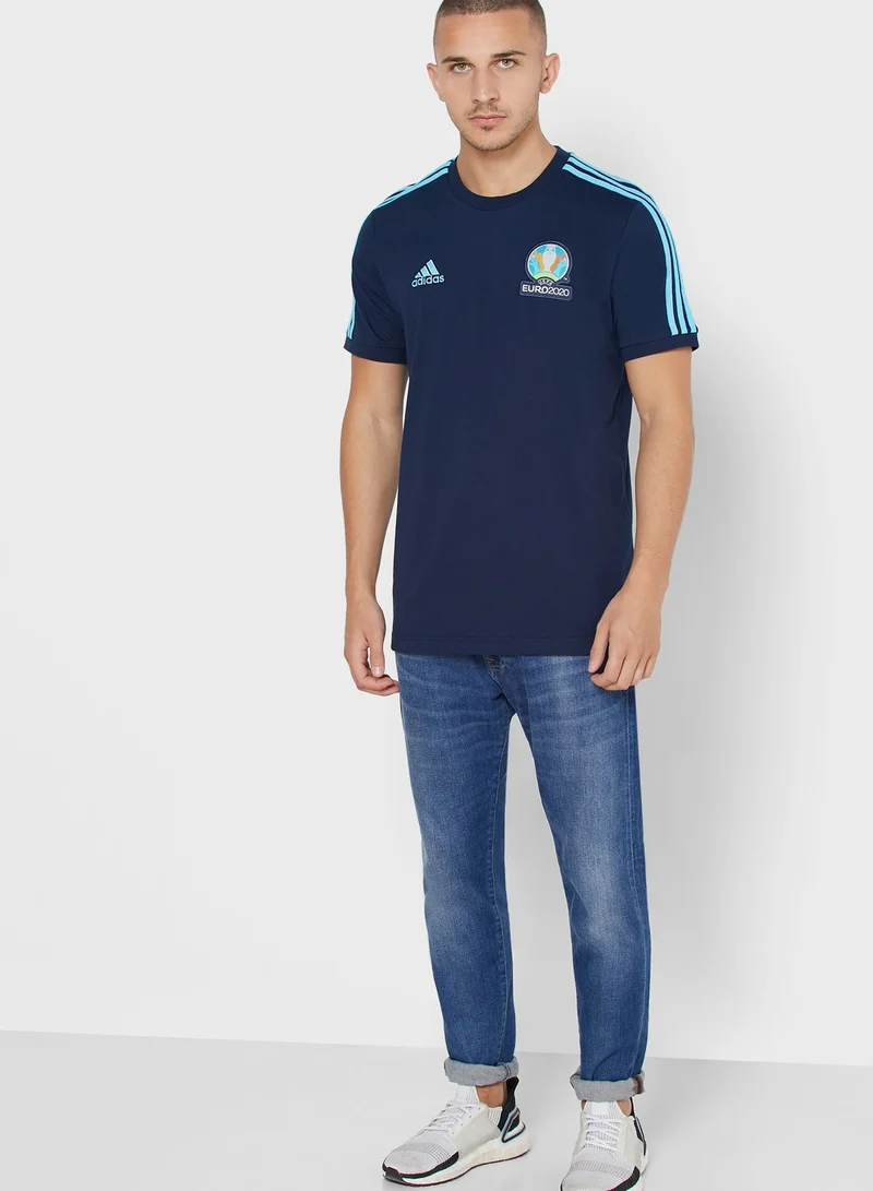 Adidas Emblem 3 Stripe T-Shirt