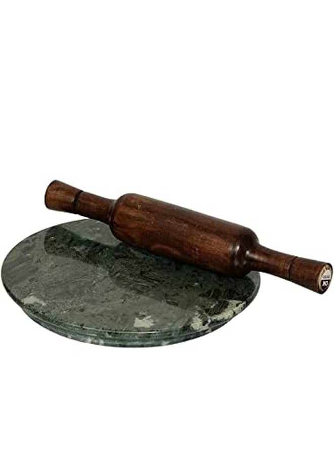 Ateer Marble Made chakla, roti Maker, polpat, chapati Make with Wooden belan for Home & Kitchen - Image 1