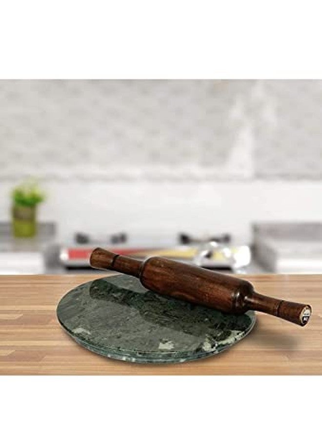 Ateer Marble Made chakla, roti Maker, polpat, chapati Make with Wooden belan for Home & Kitchen - Image 2