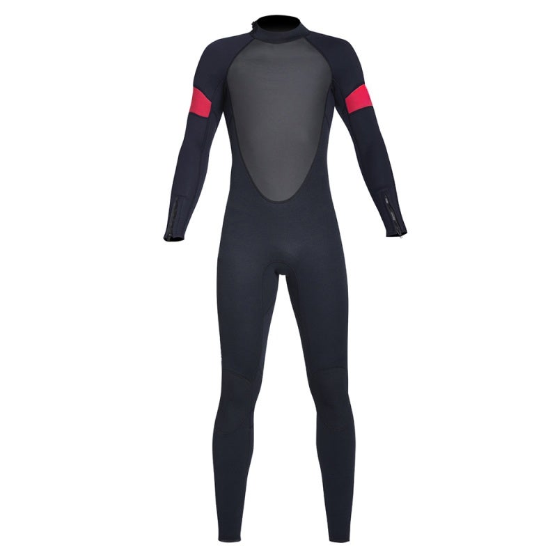 DIVE & SAIL بدلات غوص كاملة الجسم بسمك 3 مم للرجال والنساء، بأكمام طويلة، دافئة وسميكة لعشاق الغوص تحت الماء، وركوب الأمواج، والغوص الحر، والسباحة الشتوية. - Image 1