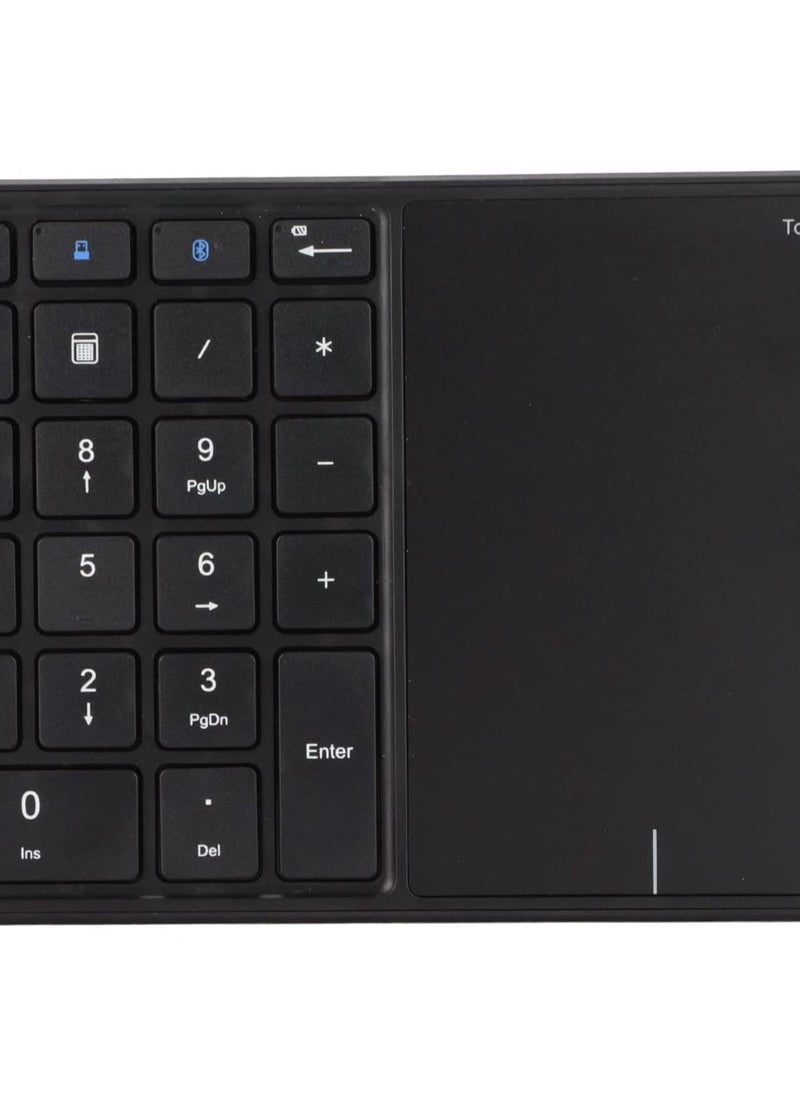 Generic - 2.4G Wireless Numeric Keypad with Touchpad, 22 Keys Portable Bluetooth Number Pad, Financial Accounting USB C Rechargeable Number KeyboardBlack - Image 1