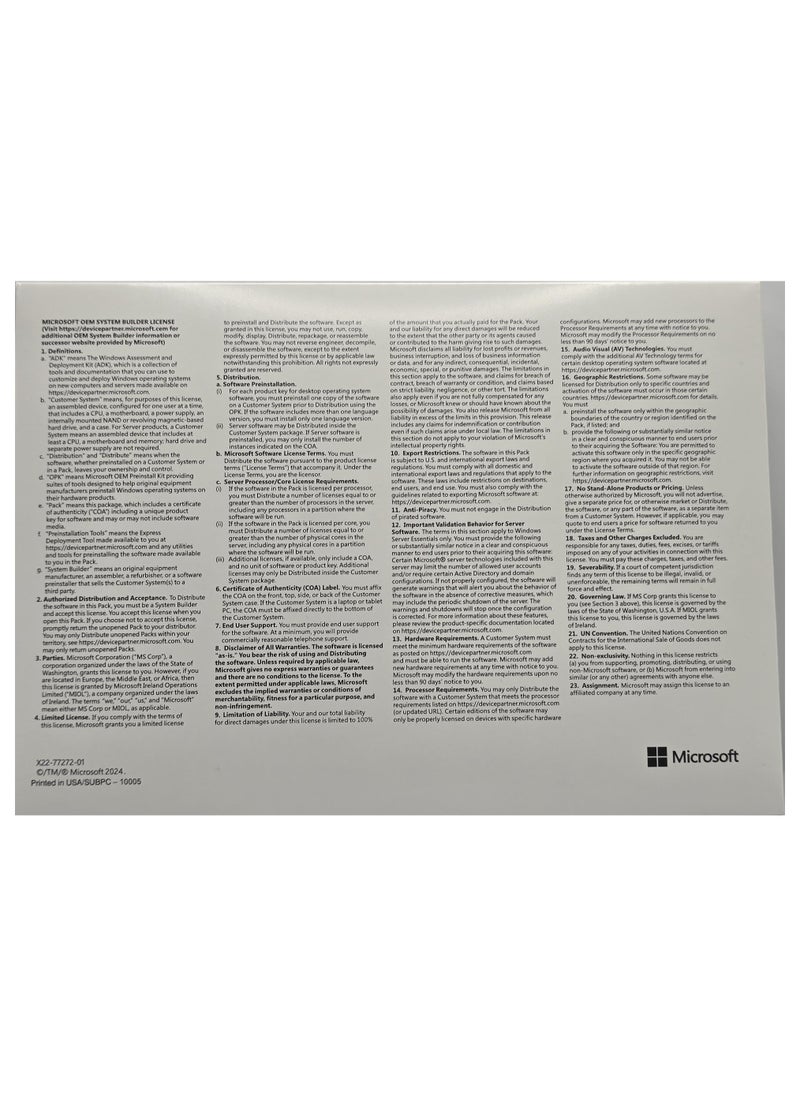 Microsoft - Win 11 Pro 64Bit ENGLISH 1pk DSP OEI DVD - Image 1
