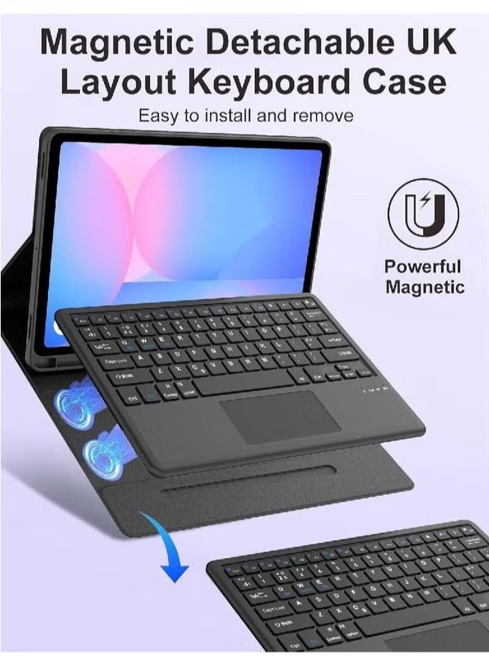GENNEXT Trackpad Keyboard for Samsung Galaxy Tab S10 FE Plus 2025 13.1 inch, Case for Samsung Galaxy Tab S10 FE Plus/S10 FE+, Magnetic Detachable Bluetooth Touchpad Keyboard Cover, Black - Image 3