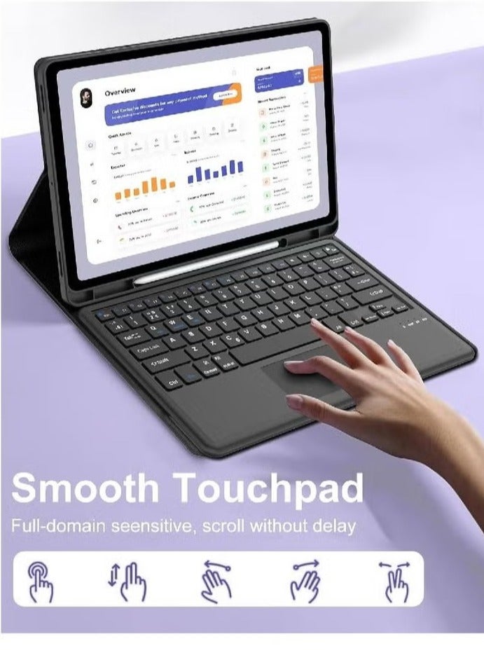 GENNEXT Trackpad Keyboard for Samsung Galaxy Tab S10 FE Plus 2025 13.1 inch, Case for Samsung Galaxy Tab S10 FE Plus/S10 FE+, Magnetic Detachable Bluetooth Touchpad Keyboard Cover, Black - Image 4