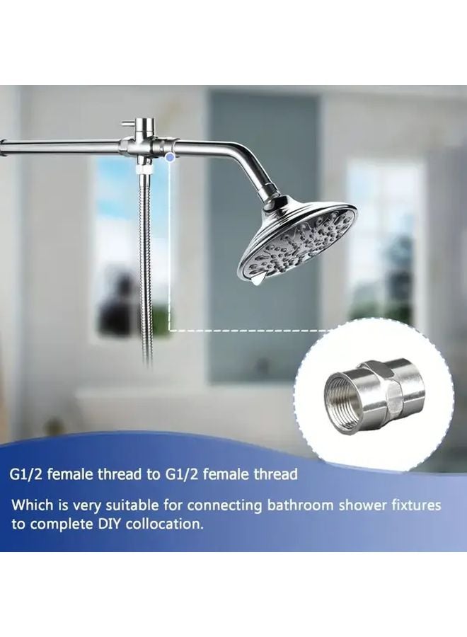 Stainless Steel Shower Connector Adapter G1 2 Inner Thread No Electricity Required 1pc - Image 3