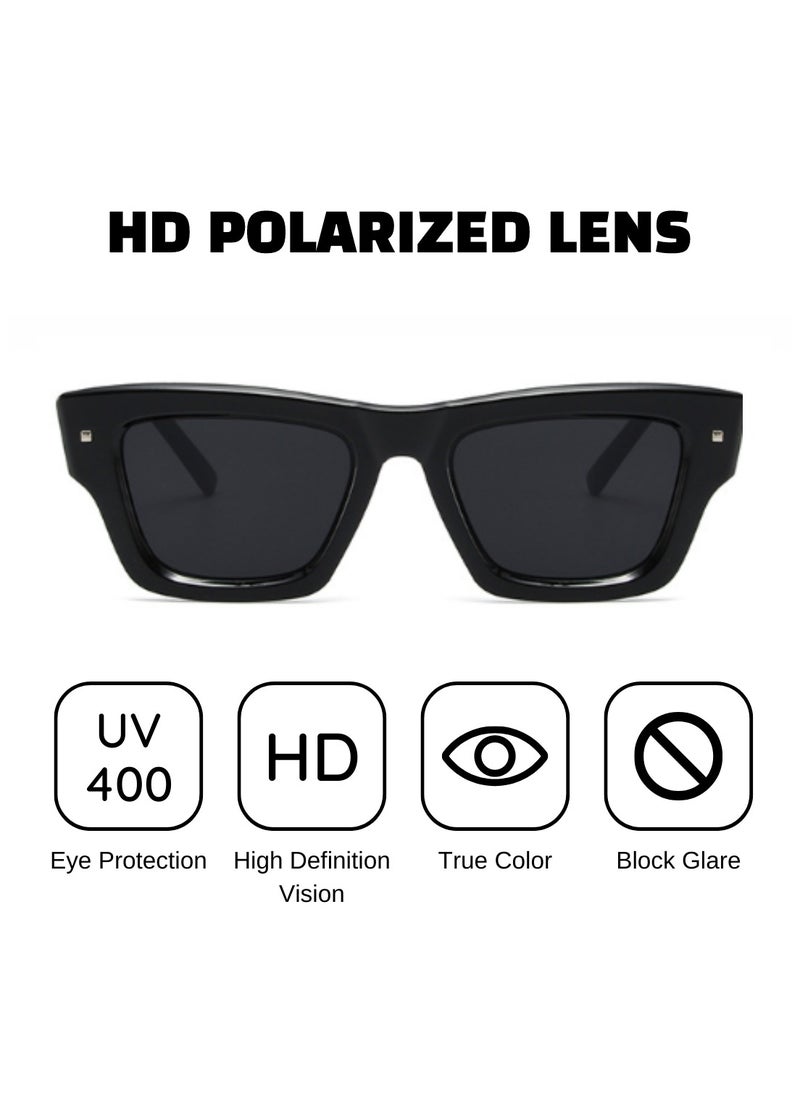 Urban Utility - Stylish Square Frame Sunglasses for Women Men, Durable, UV Protection, Trendy Eyewear, High-Quality Glasses, Fashionable Eyeglasses, Classic Shades, Designer Eyewear - Image 1