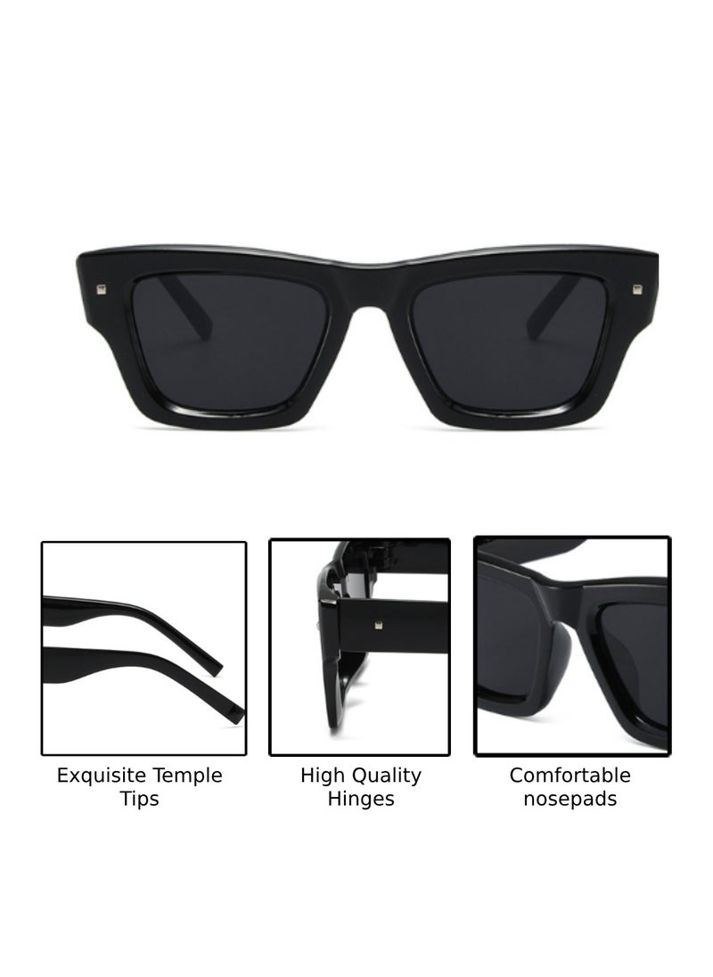 Urban Utility - Stylish Square Frame Sunglasses for Women Men, Durable, UV Protection, Trendy Eyewear, High-Quality Glasses, Fashionable Eyeglasses, Classic Shades, Designer Eyewear - Image 1